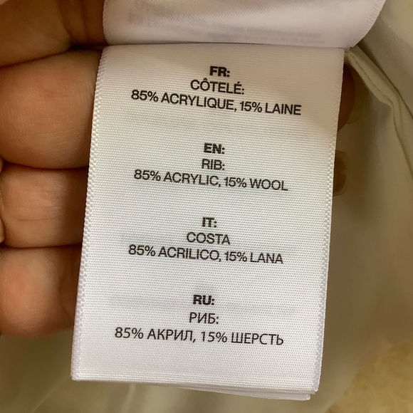 Sonia & Kyo Pauline Plaid Jacket with Knit Sleeves Cream SZ L - Picture 13 of 15